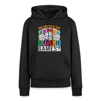 Jeux de société jeu de société cadeau - Sweat à capuche Premium bio Femme - noir - Devant - Julia (174cm)