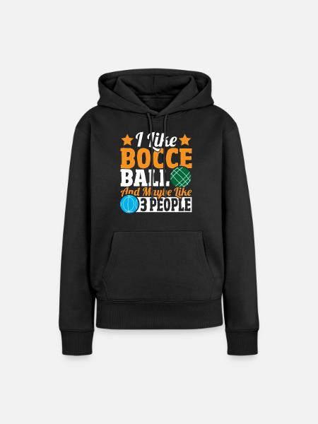 Boccia - Frauen Premium Bio Hoodie - Schwarz