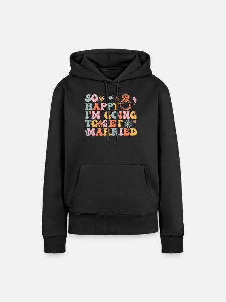 Braut Brautparty Verlobung - Frauen Premium Bio Hoodie - Schwarz