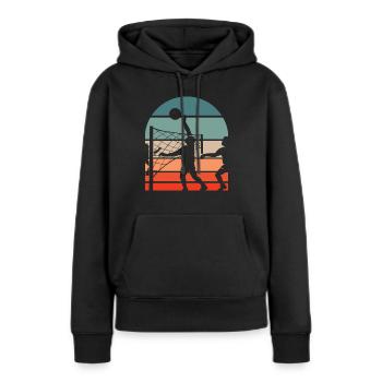 Volleyball Volleyballer - Frauen Premium Bio Hoodie - Schwarz - Vorne - Julia (174cm)