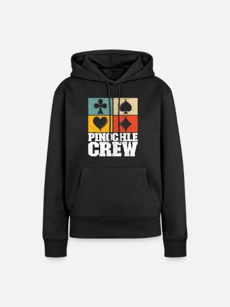 Binokel Pinochle - Frauen Premium Bio Hoodie - Schwarz