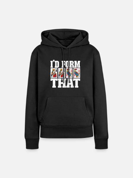 Binokel Pinochle - Frauen Premium Bio Hoodie - Schwarz