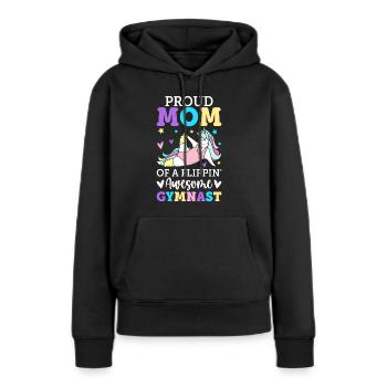Gymnastique Roue De Charrette Fille - Sweat à capuche Premium bio Femme - noir - Devant - Julia (174cm)