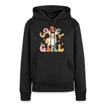 Groovy Hundeliebhaberin - Frauen Premium Bio Hoodie - Schwarz - Vorne - Julia (174cm)