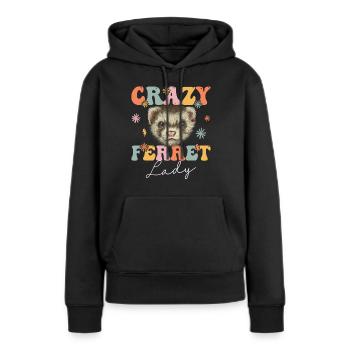 Groovy Tierhalterin - Frauen Premium Bio Hoodie - Schwarz - Vorne - Julia (174cm)