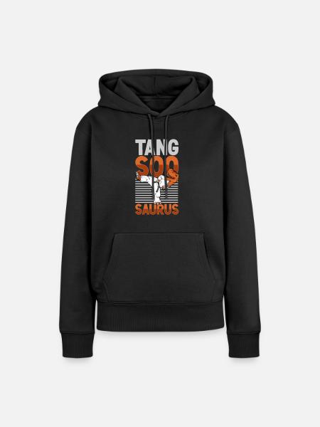 TREX - Tang Soo Do Saurus - Frauen Premium Bio Hoodie - Schwarz