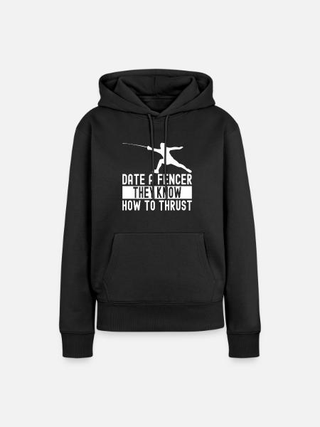 Fechten Fechtsport - Frauen Premium Bio Hoodie - Schwarz