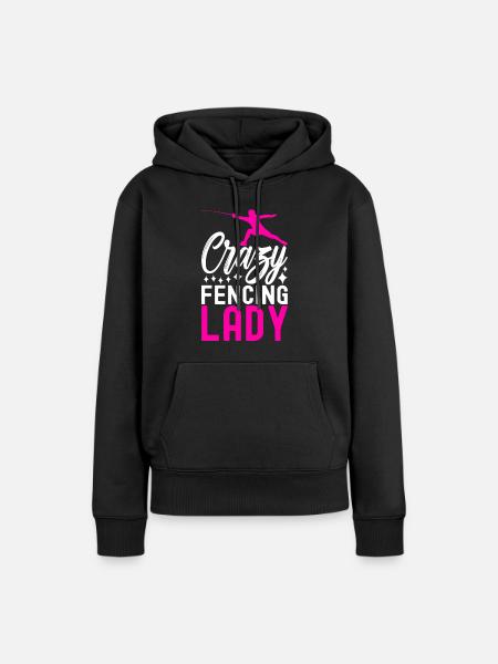 Fechten Fechtsport - Frauen Premium Bio Hoodie - Schwarz