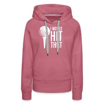 Balle de golf de club de golf - Sweat à capuche Premium bio Femme - mauve - Devant - Isabella (175cm)