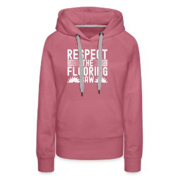 Carrelage Couche de sol - Sweat à capuche Premium bio Femme - mauve - Devant - Isabella (175cm)