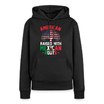 Hispanique Latino - Sweat à capuche Premium bio Femme - noir - Devant - Julia (174cm)