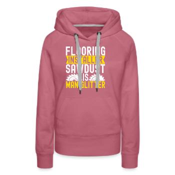 liesenleger floor layer - Women’s Premium Organic Hoodie - mauve - Front - Isabella (175cm)