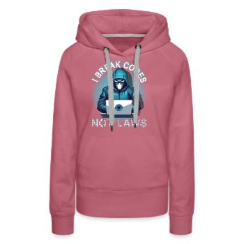 Cybersecurity Art Hacking Lover Computer Nerd - Women’s Premium Organic Hoodie - mauve - Front - Isabella (175cm)