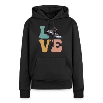 Jet Ski Jet Ski Jet Ski Motomarine - Sweat à capuche Premium bio Femme - noir - Devant - Julia (174cm)