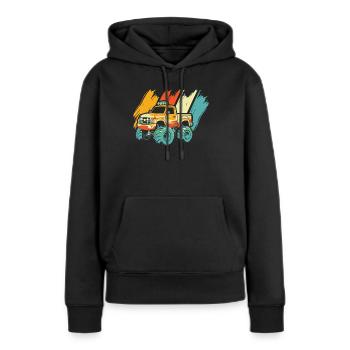 Monster Truck - Sweat à capuche Premium bio Femme - noir - Devant - Julia (174cm)