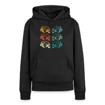 Monster Truck - Sweat à capuche Premium bio Femme - noir - Devant - Julia (174cm)