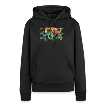 Monster Truck - Sweat à capuche Premium bio Femme - noir - Devant - Julia (174cm)