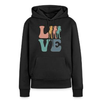 Danse en ligne Danse en ligne Danseuse en ligne - Sweat à capuche Premium bio Femme - noir - Devant - Julia (174cm)
