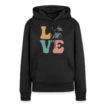 Manta Rochen Stachelrochen Meer Klappe Klappe - Frauen Premium Bio Hoodie - Schwarz - Vorne - Julia (174cm)