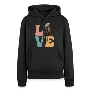 Moïse Juif Israélien 10 Commandements - Sweat à capuche Premium bio Femme - noir - Devant - Julia (174cm)