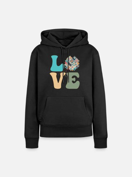 Quilten Quilter Nähen Stricken - Frauen Premium Bio Hoodie - Schwarz