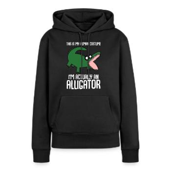 Alligator Alligators Crocodile - Sweat à capuche Premium bio Femme - noir - Devant - Julia (174cm)