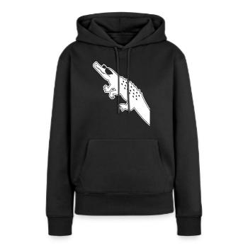 Alligator avec lunettes de soleil Alligators - Sweat à capuche Premium bio Femme - noir - Devant - Julia (174cm)