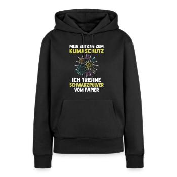 Neujahr Feuerwerk Silvester - Frauen Premium Bio Hoodie - Schwarz - Vorne - Julia (174cm)