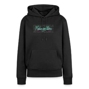 Designer Abschluss-Geschenk Mediengestalterin - Frauen Premium Bio Hoodie - Schwarz - Vorne - Julia (174cm)