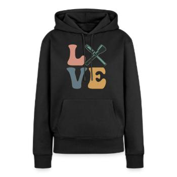 Sculpteur de sculptures - Sweat à capuche Premium bio Femme - noir - Devant - Julia (174cm)