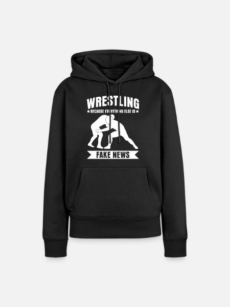 Wrestler Wrestling - Frauen Premium Bio Hoodie - Schwarz