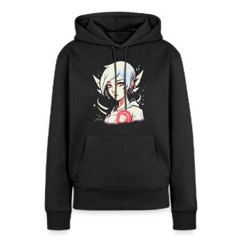 Fille chaude comme moi, Art de fille d’anime - Sweat à capuche Premium bio Femme - noir - Devant - Julia (174cm)