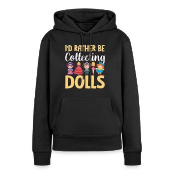 Poupée de collection Poupée en porcelaine Antique - Sweat à capuche Premium bio Femme - noir - Devant - Julia (174cm)