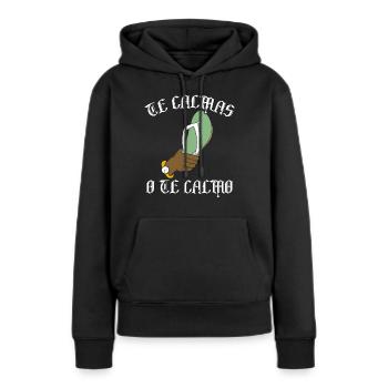 Hispanique Latino-Américain Mexicain - Sweat à capuche Premium bio Femme - noir - Devant - Julia (174cm)