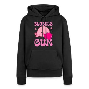 Drôle Blobfish Bubble Gum Créature De La Mer - Sweat à capuche Premium bio Femme - noir - Devant - Julia (174cm)