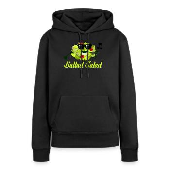 Salade Chantante Salades Légumes Vegan - Sweat à capuche Premium bio Femme - noir - Devant - Julia (174cm)