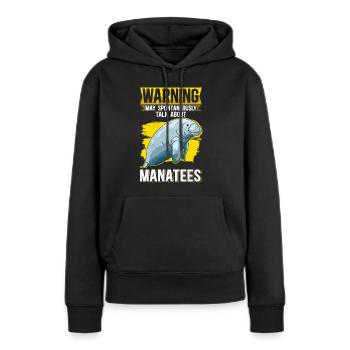 Lamantin lamantin lamantin cadeau - Sweat à capuche Premium bio Femme - noir - Devant - Julia (174cm)