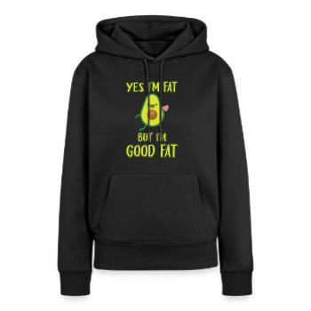 Funny Avocado Yes in Fat Avocado Costume - Women’s Premium Organic Hoodie - black - Front - Julia (174cm)