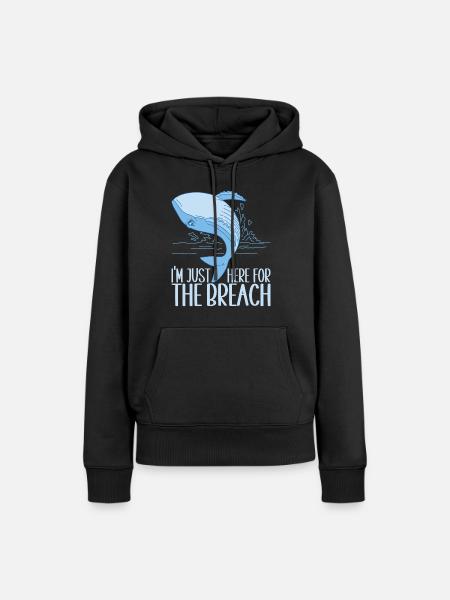 Wale Walfisch - Frauen Premium Bio Hoodie - Schwarz