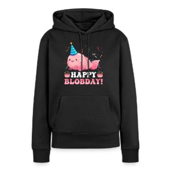 Drôle Blobfish Anniversaire Créature De La Mer - Sweat à capuche Premium bio Femme - noir - Devant - Julia (174cm)