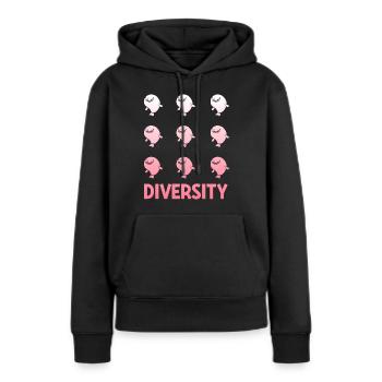 Lustiger Blobfisch Meerestier - Frauen Premium Bio Hoodie - Schwarz - Vorne - Julia (174cm)
