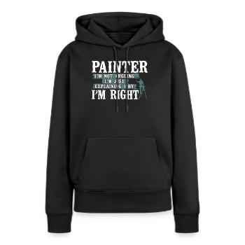 House Painter Decorator Painter - Frauen Premium Bio Hoodie - Schwarz - Vorne - Julia (174cm)
