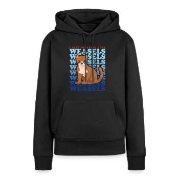 Belette petite belette Hermännchen cadeau - Sweat à capuche Premium bio Femme - noir - Devant - Julia (174cm)