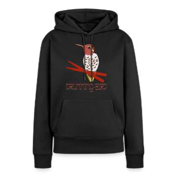 Colibri Pilons Colibris - Sweat à capuche Premium bio Femme - noir - Devant - Julia (174cm)