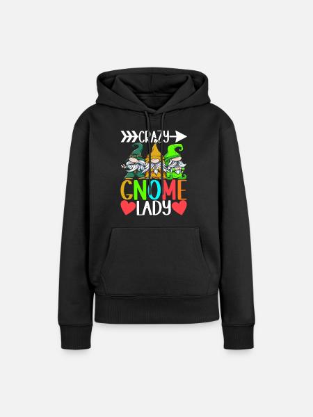 Gartenzwerge Gartenarbeit - Frauen Premium Bio Hoodie - Schwarz