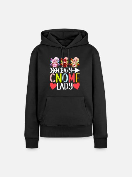Gartenzwerge Gartenarbeit - Frauen Premium Bio Hoodie - Schwarz