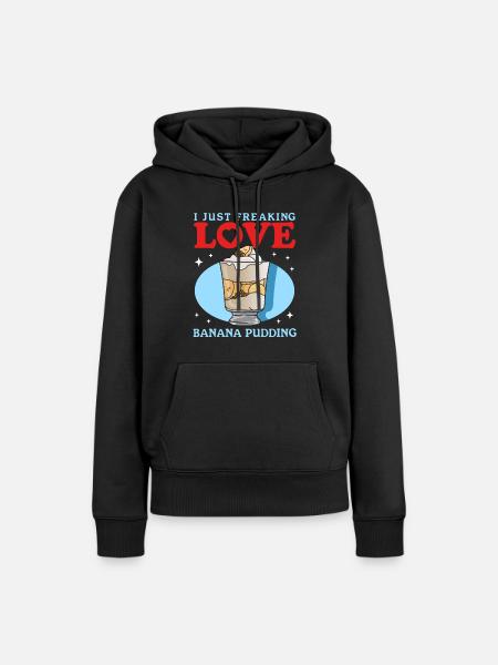 Bananenpudding Bananen Pudding Geschenk - Frauen Premium Bio Hoodie - Schwarz