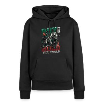 Finanzielle Freiheit Aktien Investor Börse - Frauen Premium Bio Hoodie - Schwarz - Vorne - Julia (174cm)