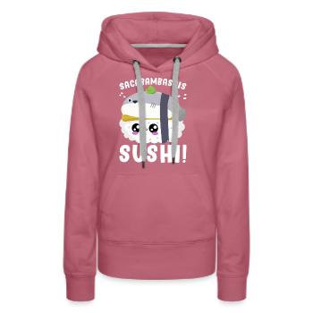 Fisch Meme Japanisches Essen - Frauen Premium Bio Hoodie - Malve - Vorne - Isabella (175cm)