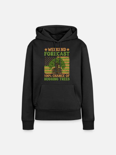 Baumschützer - Frauen Premium Bio Hoodie - Schwarz